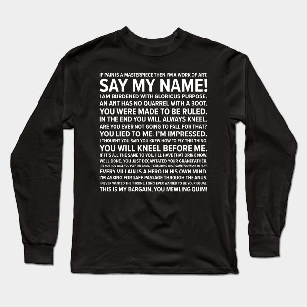 Loki Quotes Long Sleeve T-Shirt by barberdesigniow